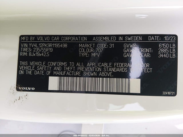 2024 VOLVO XC90 YV4L12PK9R1195498 Photo 8