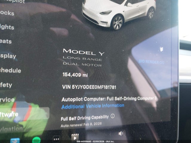 2021 TESLA MODEL Y 5YJYGDEE0MF181781 Photo 6