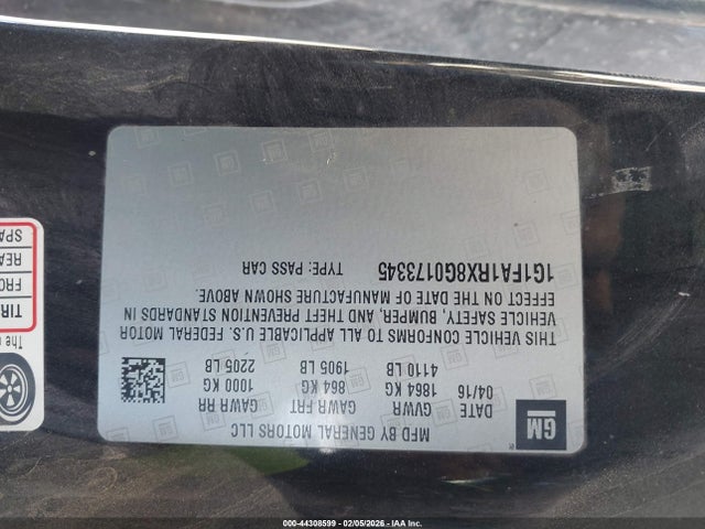 2016 CHEVROLET CAMARO 1G1FA1RX8G0173345 Photo 8