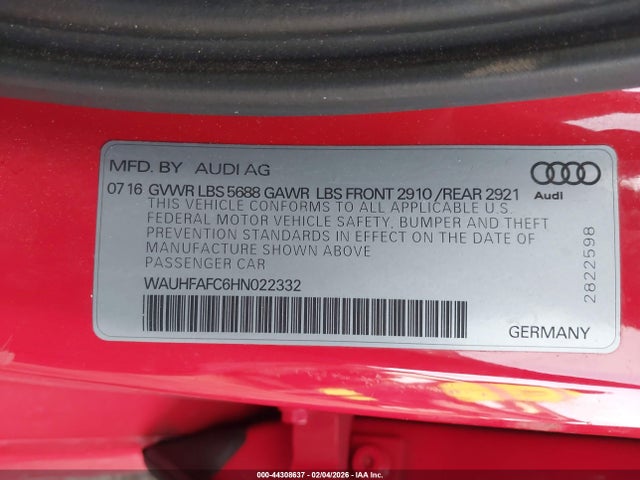 2017 AUDI S6 WAUHFAFC6HN022332 Photo 8