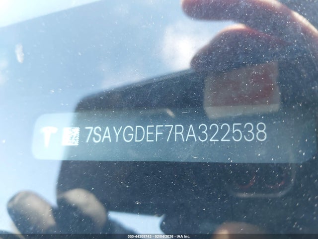 7SAYGDEF7RA322538 Tesla Model Y Performance Dual Motor All-wheel Drive