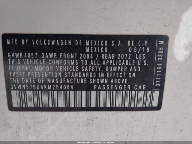 2019 VOLKSWAGEN JETTA 3VWN57BU4KM254064 Photo 8