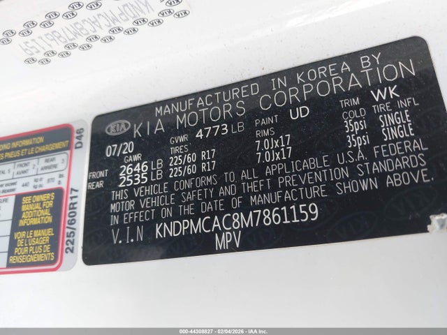 2021 KIA SPORTAGE KNDPMCAC8M7861159 Photo 8