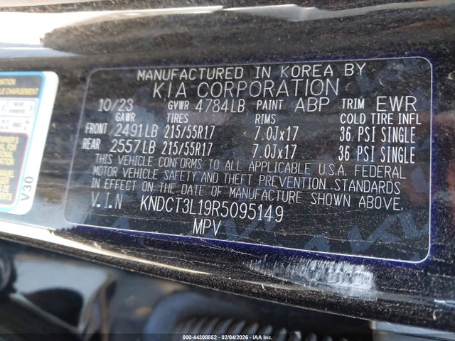 KNDCT3L19R5095149 KIA Niro Ev Wave