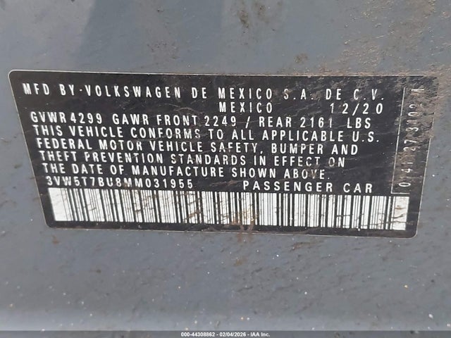 2021 VOLKSWAGEN JETTA GLI 3VW5T7BU8MM031955 Photo 8