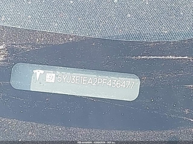 Продаж на аукціоні авто 2023 Tesla Model 3 Rear-wheel Drive, vin: 5YJ3E1EA2PF436477, номер лоту: 44308884