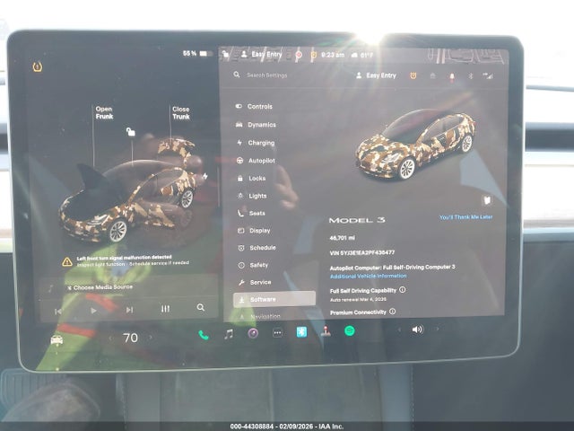 Продаж на аукціоні авто 2023 Tesla Model 3 Rear-wheel Drive, vin: 5YJ3E1EA2PF436477, номер лоту: 44308884