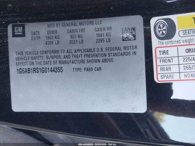 2016 CADILLAC ATS 1G6AB1RS1G0144355 Photo 8