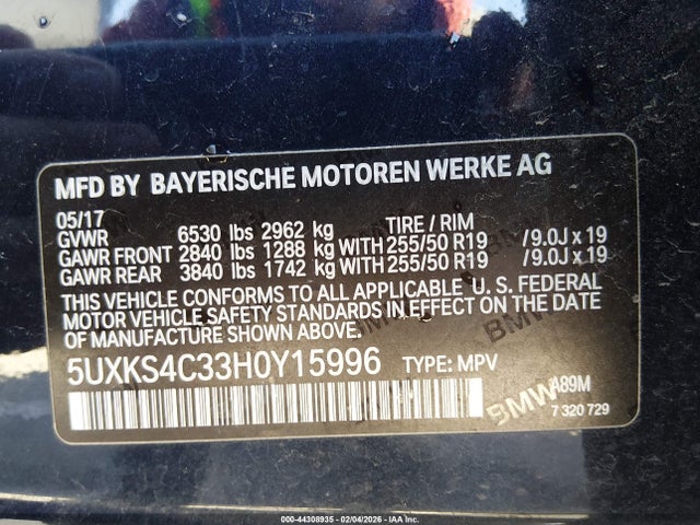 5UXKS4C33H0Y15996 BMW X5 Xdrive35d