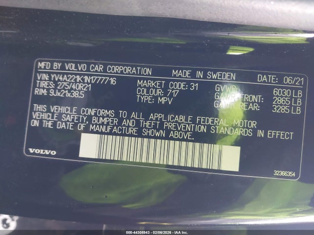 2022 VOLVO XC90 YV4A221K1N1777716 Photo 8