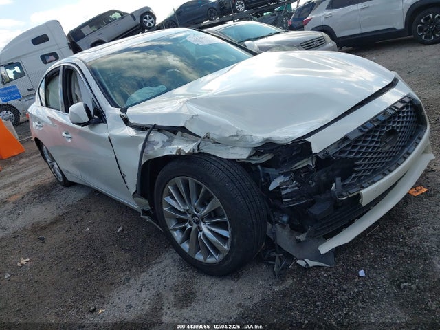 2018 Infiniti Q50 3.0t Luxe მანქანა იყიდება აუქციონზე, vin: JN1EV7AR2JM434396, აუქციონის ნომერი: 44309066
