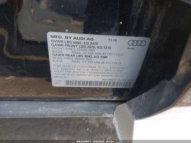 2020 AUDI Q5 WA1BNAFY2L2041620 Photo 8