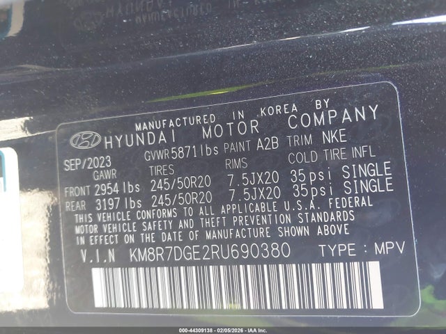 2024 HYUNDAI PALISADE KM8R7DGE2RU690380 Photo 8