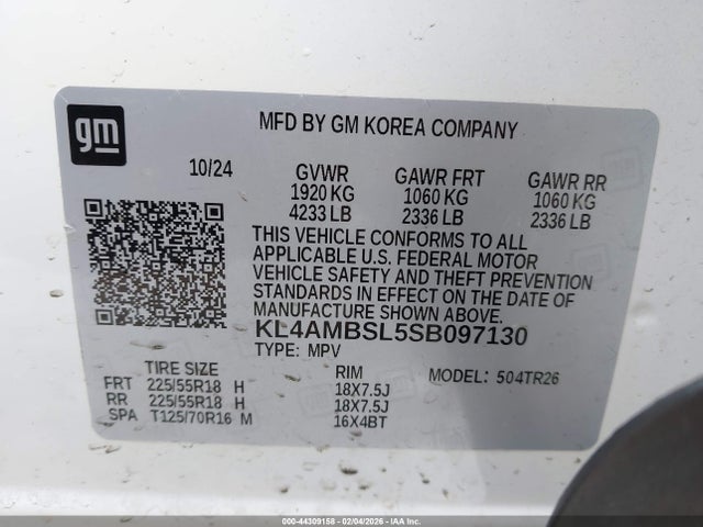 Продаж на аукціоні авто 2025 Buick Encore Gx Preferred Fwd, vin: KL4AMBSL5SB097130, номер лоту: 44309158
