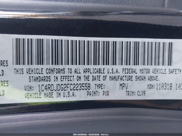 Dodge DURANGO LIMITED 2015 1C4RDJDG2FC223558 Image 9