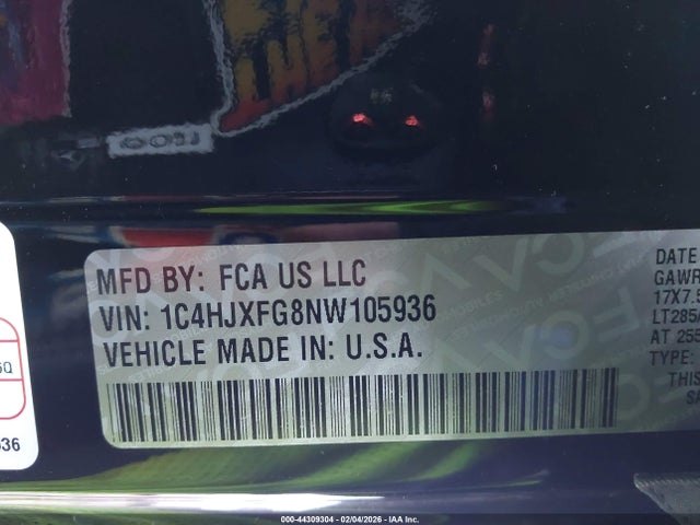 2022 JEEP WRANGLER UNLIMITED 1C4HJXFG8NW105936 Photo 8