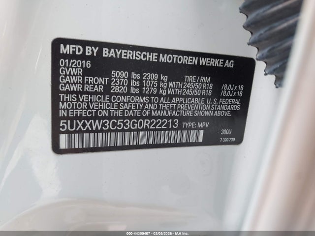 2016 BMW X4 5UXXW3C53G0R22213 Photo 8
