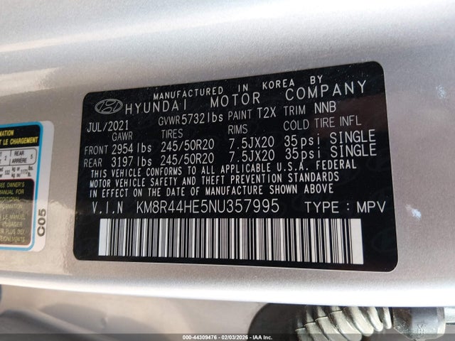 Hyundai Palisade Sel 2022 KM8R44HE5NU357995 Image 9