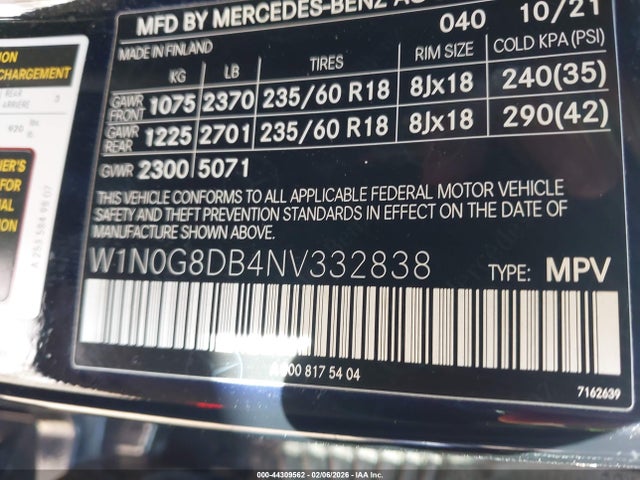 2022 MERCEDES-BENZ GLC 300 W1N0G8DB4NV332838 Photo 8