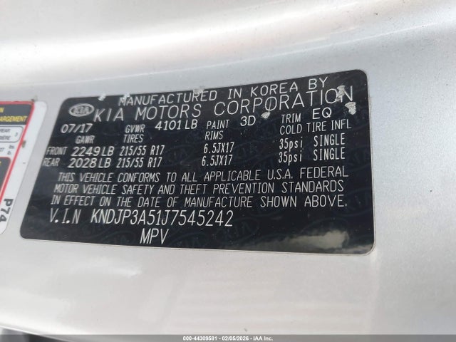 KIA SOUL + 2018 KNDJP3A51J7545242 Image 9