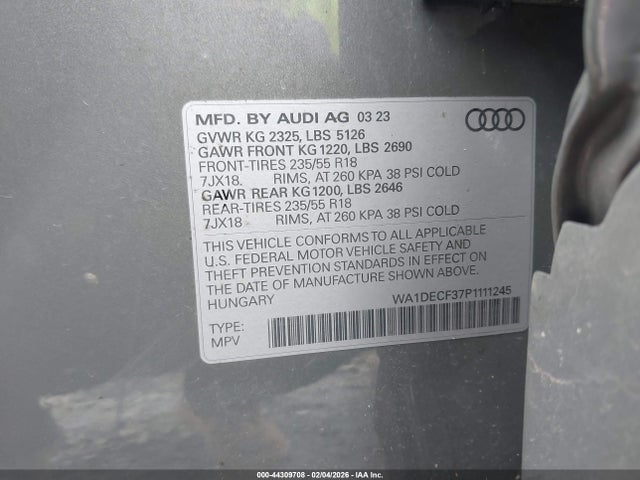 2023 AUDI Q3 WA1DECF37P1111245 Photo 8