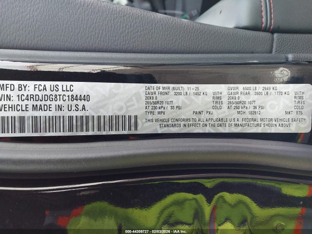 Dodge Durango Gt Awd 2026 1C4RDJDG8TC184440 Image 9