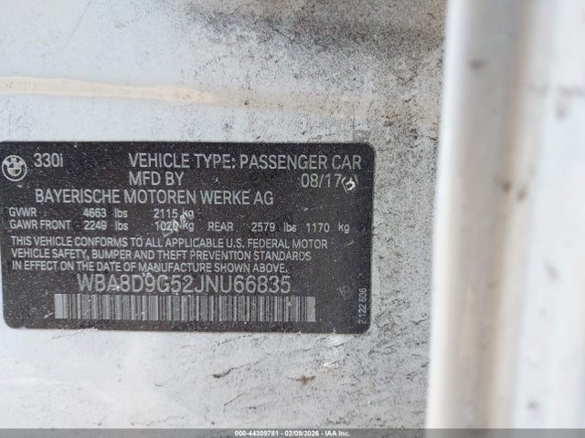 2018 BMW 330I WBA8D9G52JNU66835 Photo 8