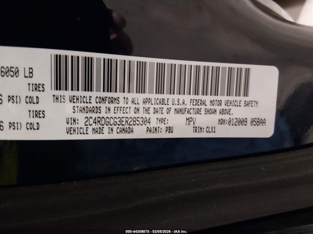 Продаж на аукціоні авто 2014 Dodge Grand Caravan Sxt 30th Anniversary, vin: 2C4RDGCG3ER285304, номер лоту: 44309875