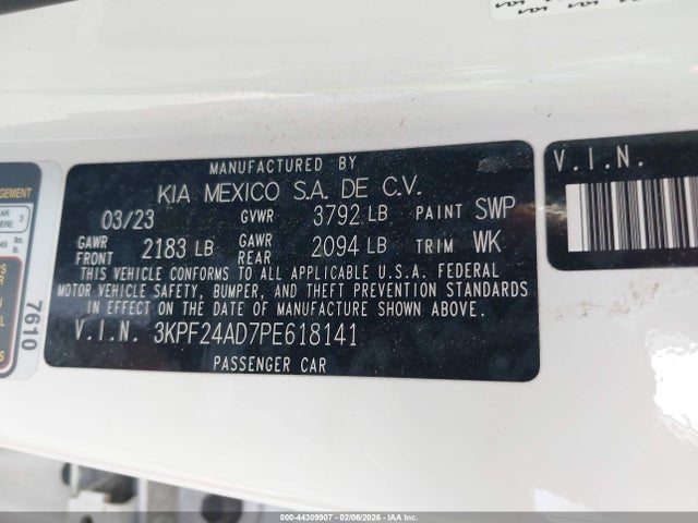 KIA Forte Lxs 2023 3KPF24AD7PE618141 Image 9