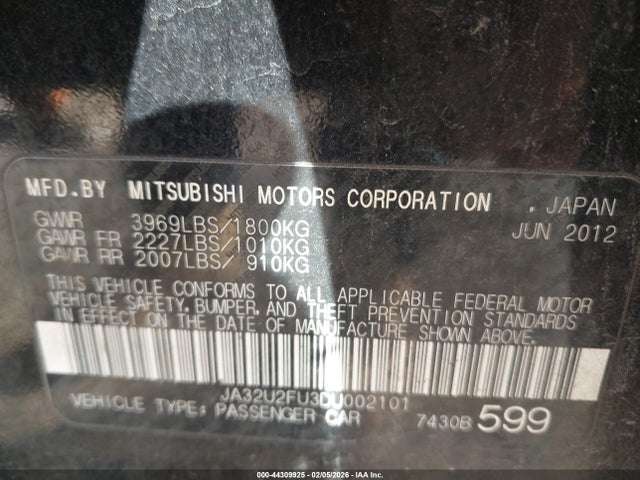 2013 MITSUBISHI LANCER JA32U2FU3DU002101 Photo 8