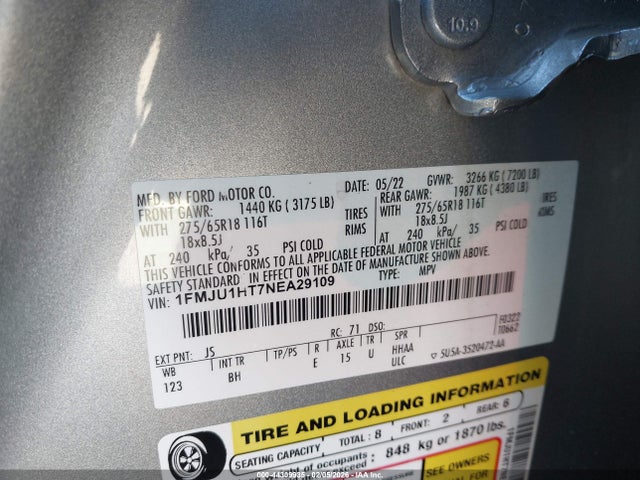 1FMJU1HT7NEA29109 Ford Expedition Xlt