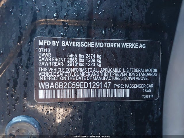 2014 BMW 650I GRAN COUPE WBA6B2C59ED129147 Photo 8