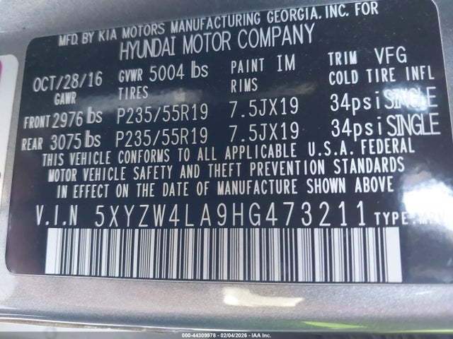 2017 HYUNDAI SANTA FE SPORT 5XYZW4LA9HG473211 Photo 8