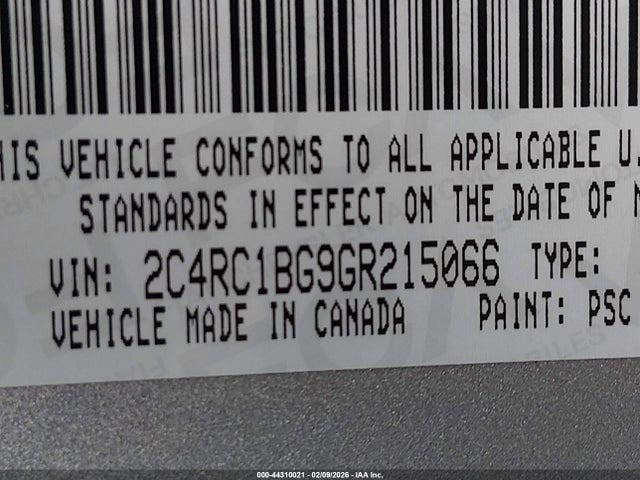2C4RC1BG9GR215066 Chrysler Town &amp; Country Touring