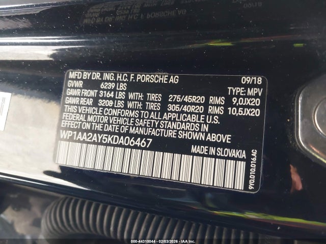 2019 PORSCHE CAYENNE WP1AA2AY5KDA06467 Photo 8