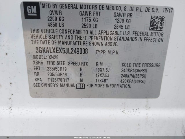 Продаж на аукціоні авто 2018 Gmc Terrain Denali, vin: 3GKALXEX5JL249008, номер лоту: 44310109