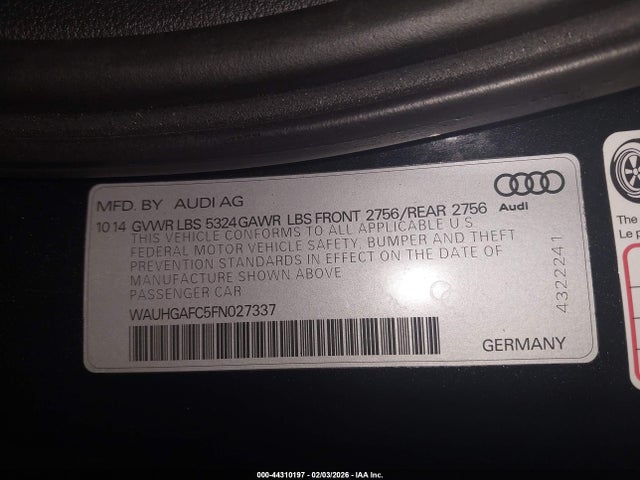 2015 AUDI A6 WAUHGAFC5FN027337 Photo 8