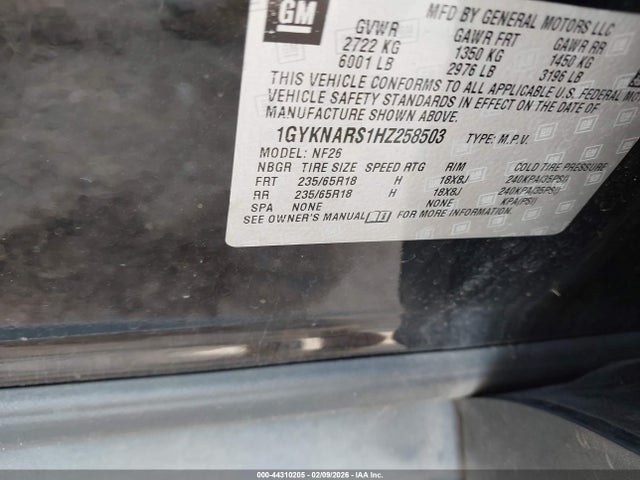 2017 CADILLAC XT5 1GYKNARS1HZ258503 Photo 8