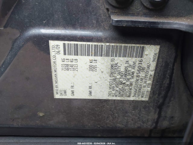 2009 NISSAN MAXIMA 1N4AA51E09C856036 Photo 8