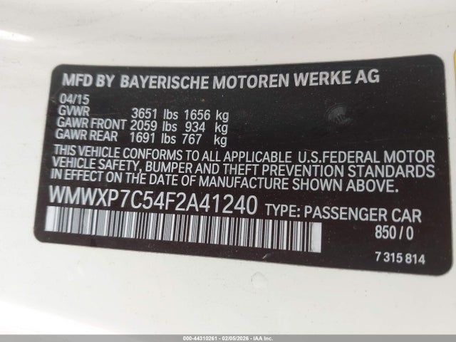 2015 MINI HARDTOP WMWXP7C54F2A41240 Photo 8
