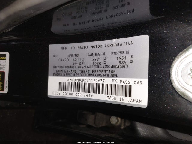 2020 MAZDA MAZDA3 JM1BPBCM4L1162677 Photo 8