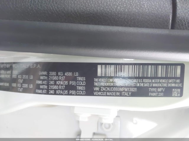 ZACNJDBB9MPM13928 Jeep Renegade Latitude 4x4