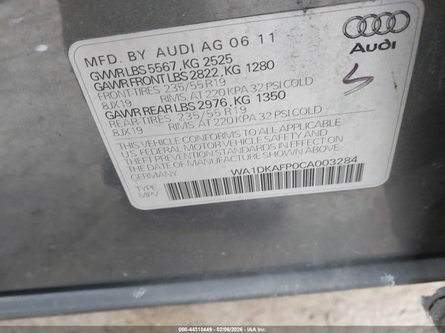 2012 AUDI Q5 WA1DKAFP0CA003284 Photo 8