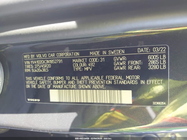 2022 VOLVO XC90 YV4102CK3N1852791 Photo 8