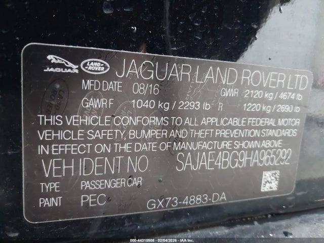 2017 JAGUAR XE SAJAE4BG9HA965292 Photo 8