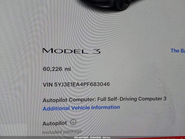 2023 TESLA MODEL 3 5YJ3E1EA4PF683046 Photo 6