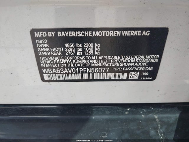 2023 BMW 430I GRAN COUPE WBA63AV01PFN56077 Photo 8