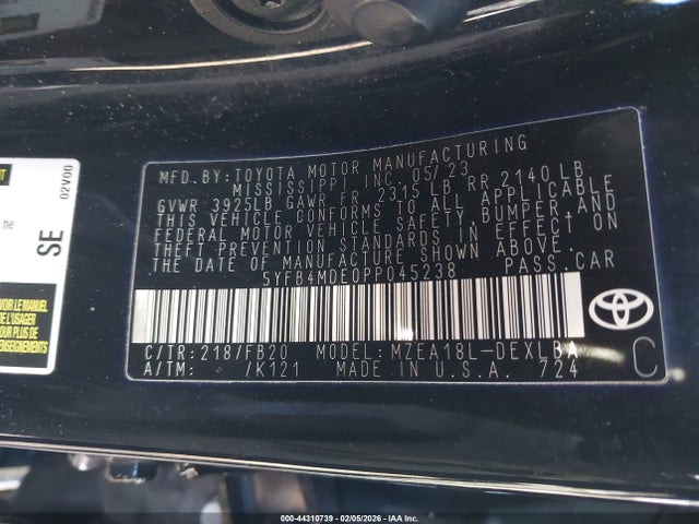 2023 TOYOTA COROLLA 5YFB4MDE0PP045238 Photo 8