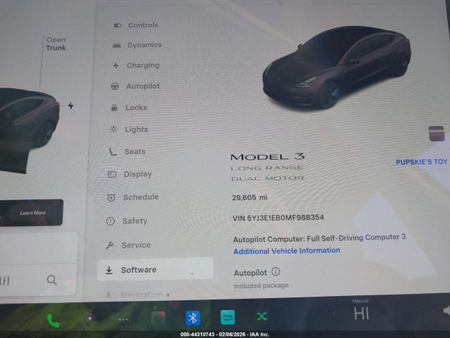 Aukcja sprzedaży 2021 Tesla Model 3 Long Range Dual Motor All-wheel Drive, vin: 5YJ3E1EB0MF988354, numer aukcji: 44310743