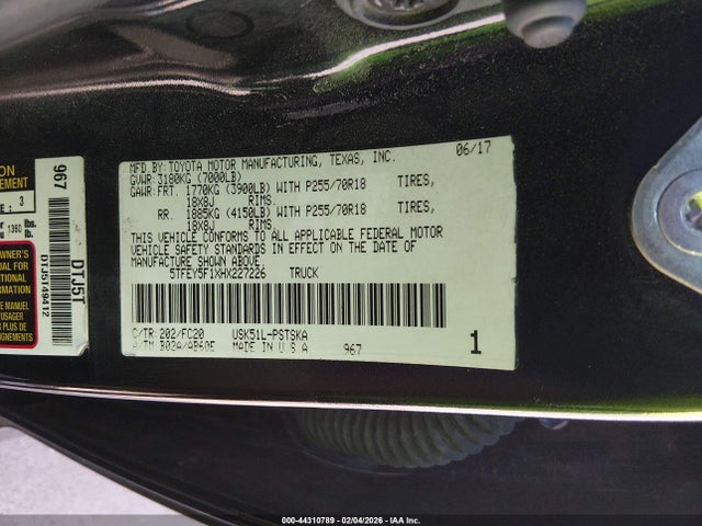 2017 TOYOTA TUNDRA 5TFEY5F1XHX227226 Photo 8